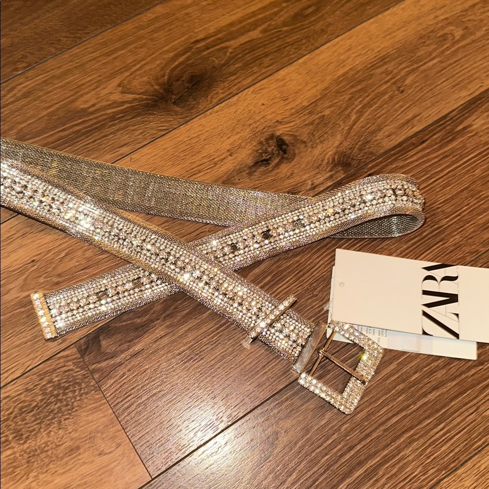 ZARA metallic and brass glass RHINESTONE jewel belt size 85
REF. 4319/206 - Picture 6 of 7